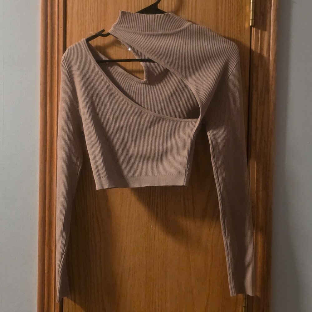 Windsor Tan Crop Top Women's Size S — Like New | Neutral Going Out Y2K Trendy